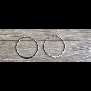 Medium Silver Hoop Earrings